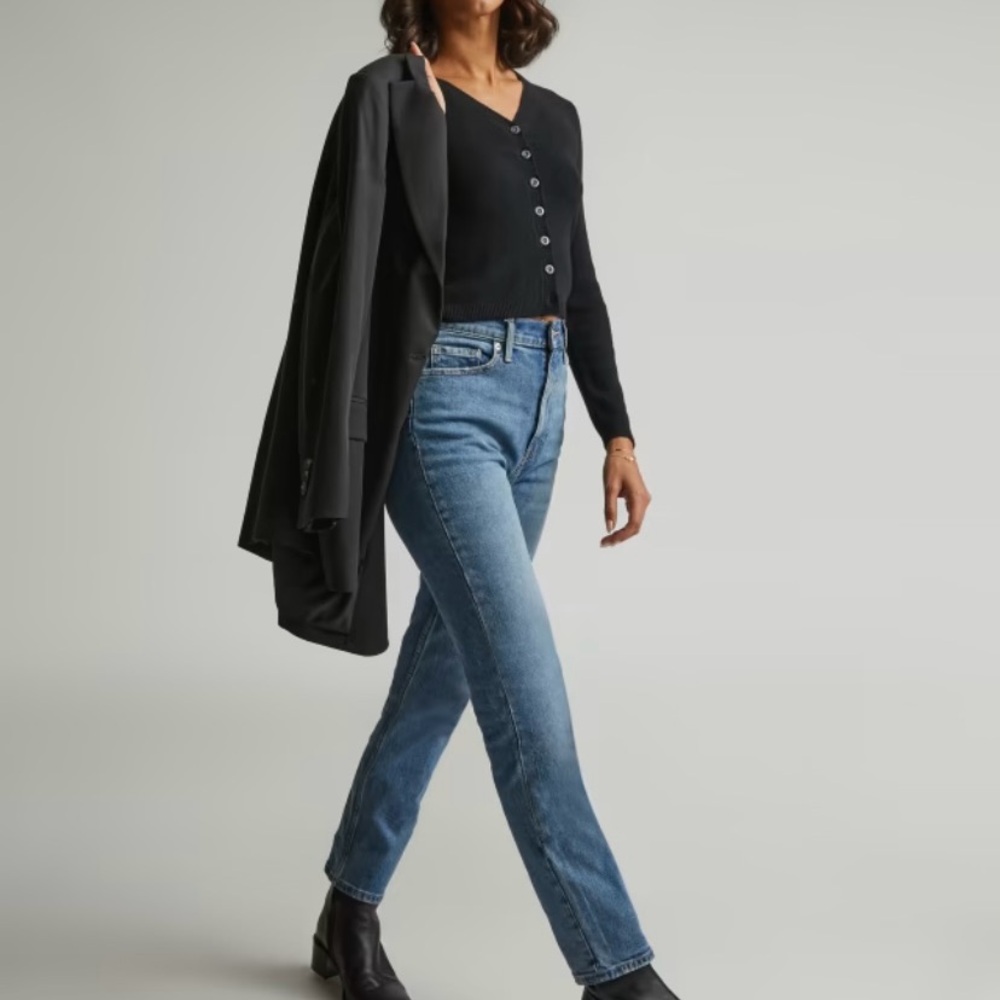 Everlane The Cheeky High Rise Straight Leg Jeans